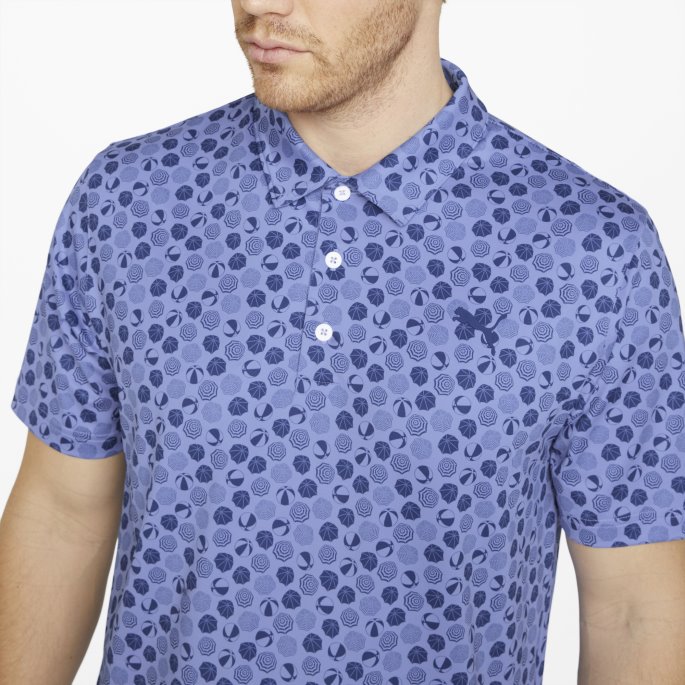Mattr Strandtur Golfpolo Menn Lavendar Pop-flammende Blå Puma På Salg