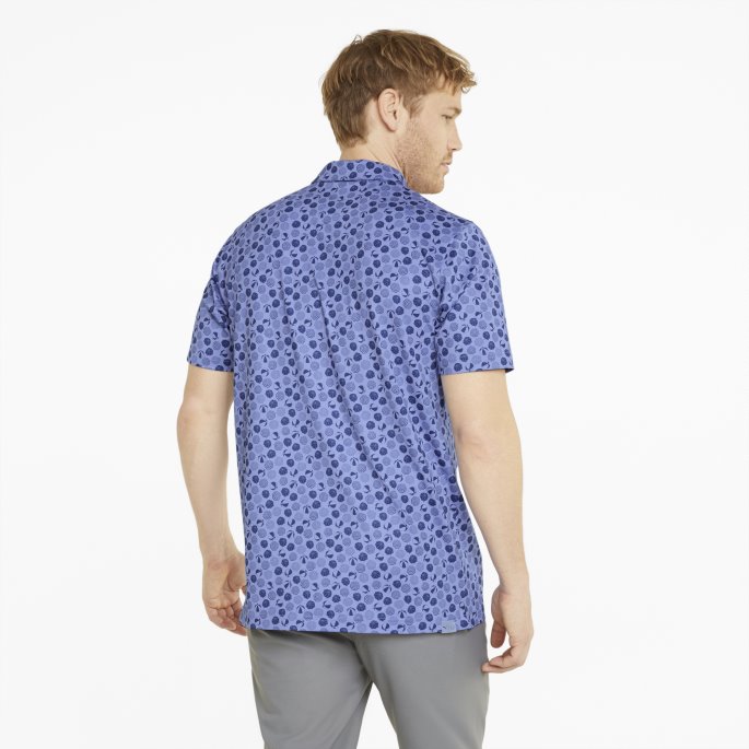 Mattr Strandtur Golfpolo Menn Puma På Tilbud Lavendar Pop-flammende Blå
