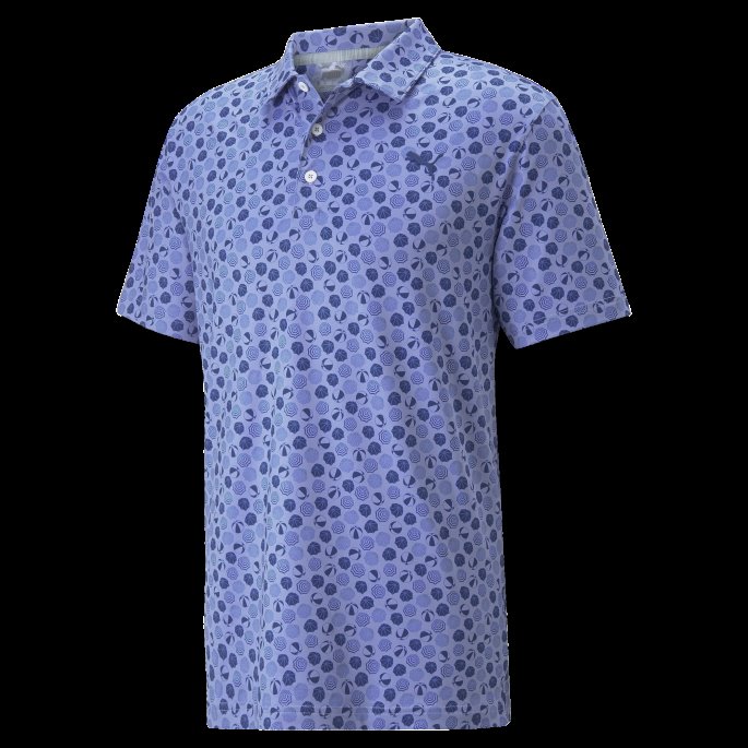 Mattr Strandtur Golfpolo Menn Puma På Tilbud Lavendar Pop-flammende Blå