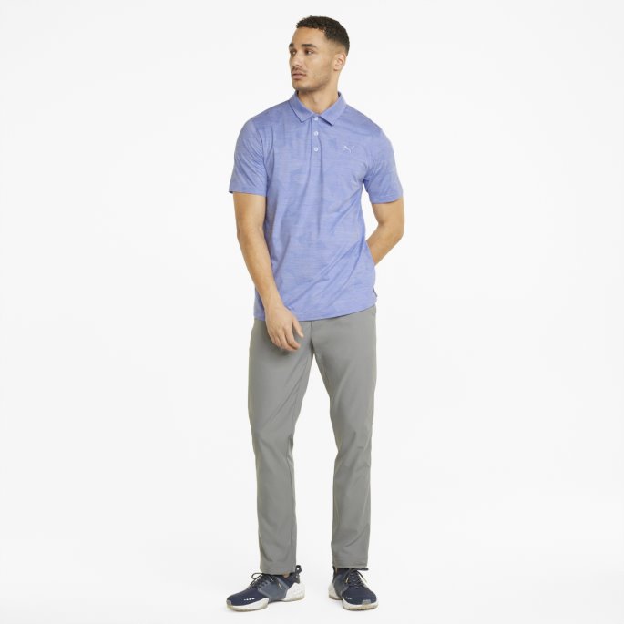 Puma På Tilbud Skyspunnet Brosjyre Golf Poloskjorte For Menn Lavendar Pop Lyng