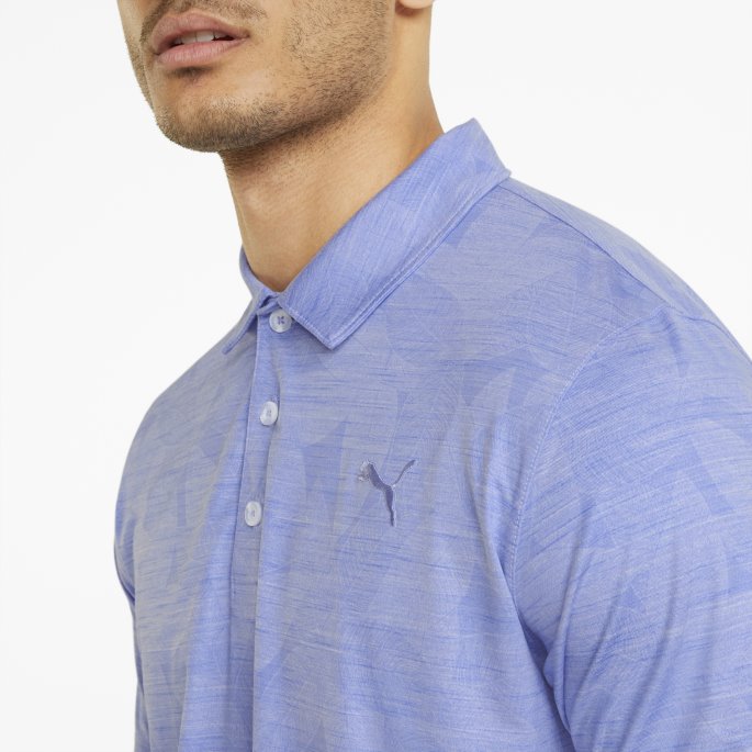 Puma På Tilbud Skyspunnet Brosjyre Golf Poloskjorte For Menn Lavendar Pop Lyng