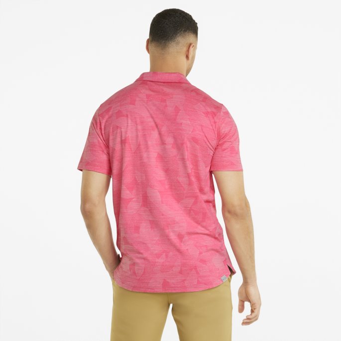 Solnedgang Rosa Lyng Skyspunnet Brosjyre Golf Poloskjorte Menn Puma På Tilbud