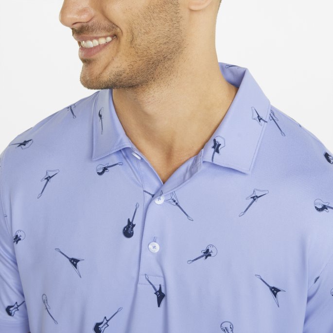 Skyspunnet Akkorder Golf Poloskjorte Menn Puma På Tilbud Lavendel Pop-marine Blazer