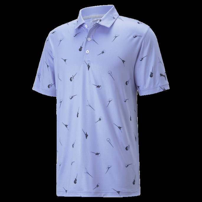 Skyspunnet Akkorder Golf Poloskjorte Menn Puma På Tilbud Lavendel Pop-marine Blazer