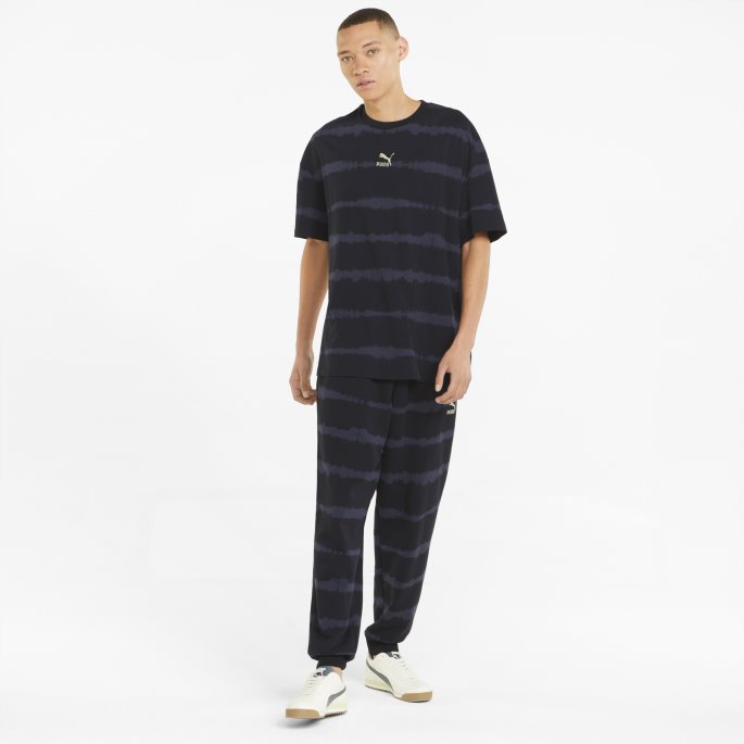 Puma På Tilbud Svart-parisisk Nattklassiker Tie Dye Herre-t-skjorte