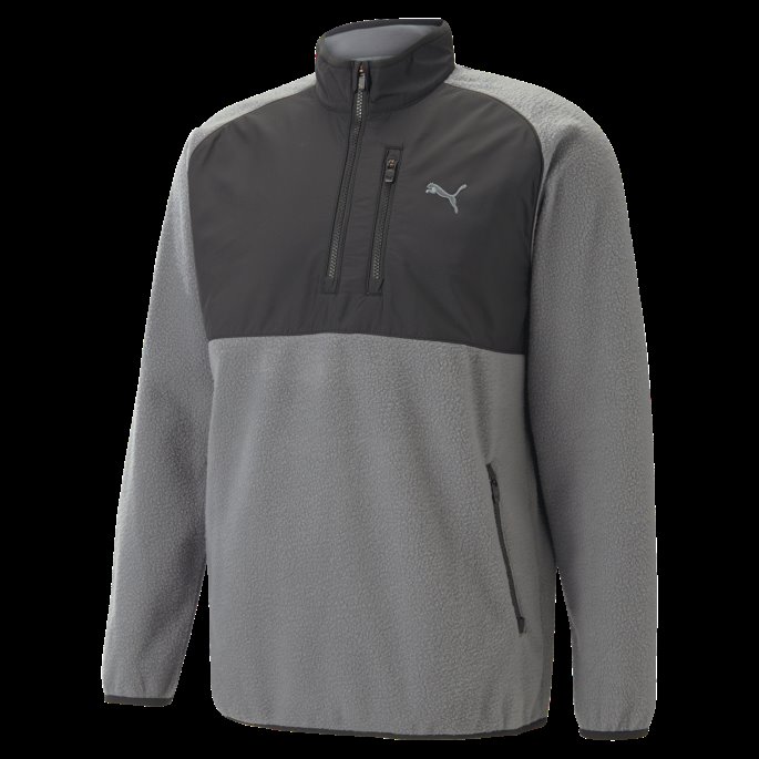 Stille Nyanse-svart Puma På Tilbud Sherpa Quarter-zip Golf Sweatshirt Menn
