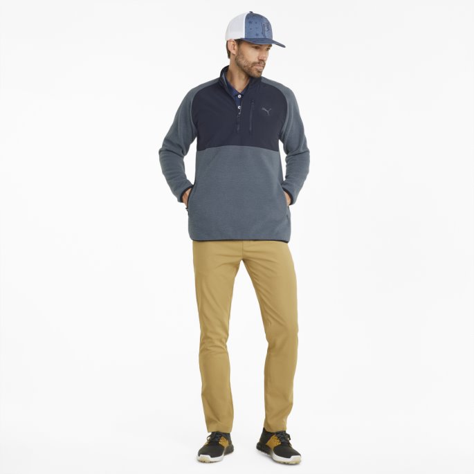Puma På Tilbud Sherpa Golfgenser Med Kvart Glidelås Herre Kveld Himmelblå Blazer
