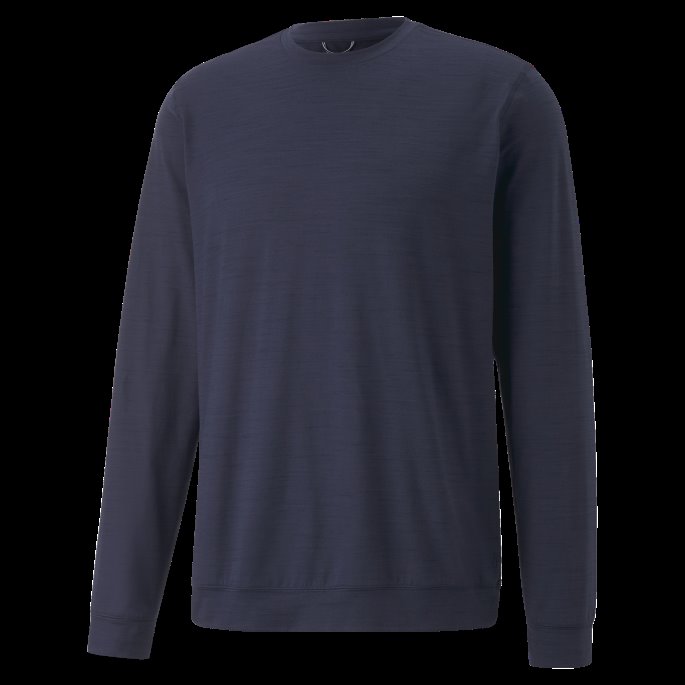 Puma På Tilbud Skyspunnet Grylbl Crew Neck Golf Sweatshirt Herre Marine Blazer Lyng