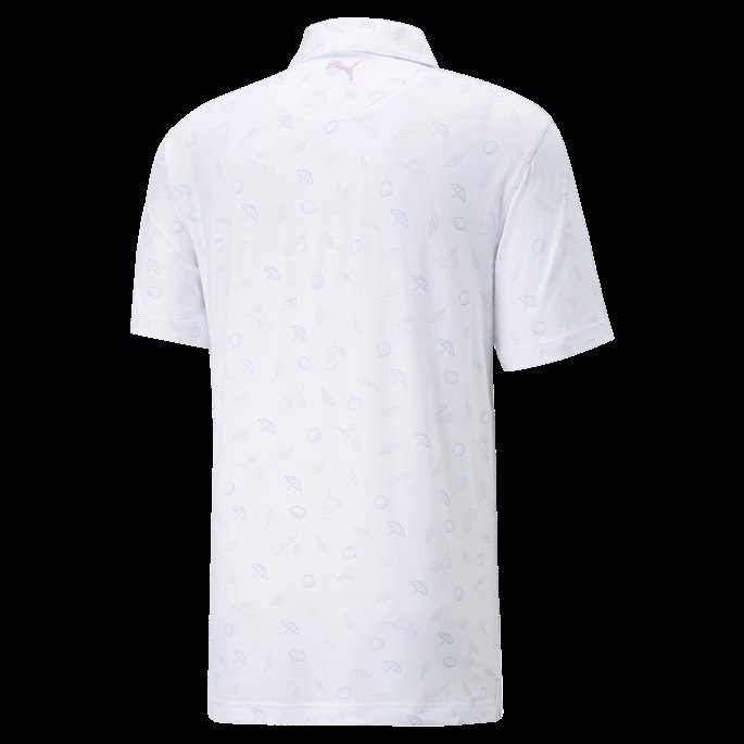 Puma På Tilbud X Arnold Palmer Skyspunnet Utfordrer Golfpolo Menn Lys Hvit-lavendar Pop