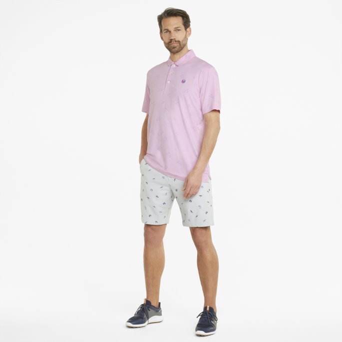 Puma På Tilbud X Arnold Palmer Skyspunnet Utfordrer Golfpolo Menn Blek Rosa-lavendar Pop