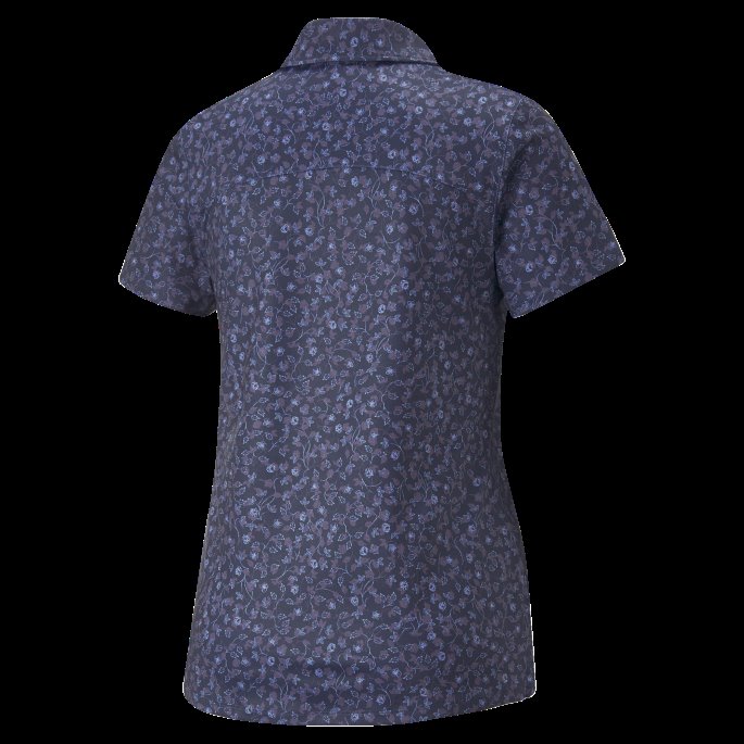 Marineblå Blazer-blek Drue Matt Fancy Planter Golf Poloskjorte For Kvinner Puma På Salg