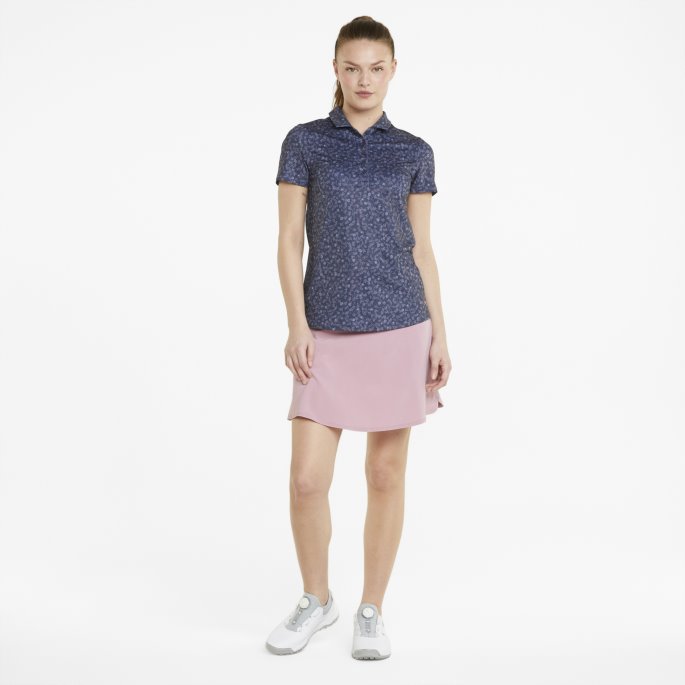 Mattr Fancy Planter Golf Poloskjorte Kvinner Puma På Tilbud Marine Blazer-blek Drue