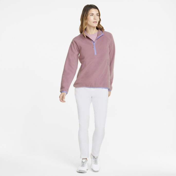 Puma På Salg Blek Drue-lavendar Pop Sherpa Golf Sweatshirt Med Halv Glidelås Kvinner
