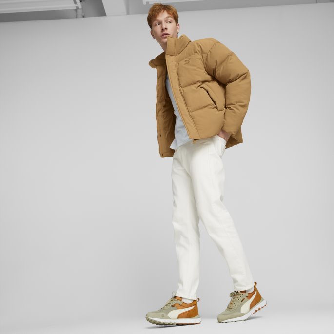 Desert Tan Puma På Tilbud Klassikere Oversized Pufferjakke