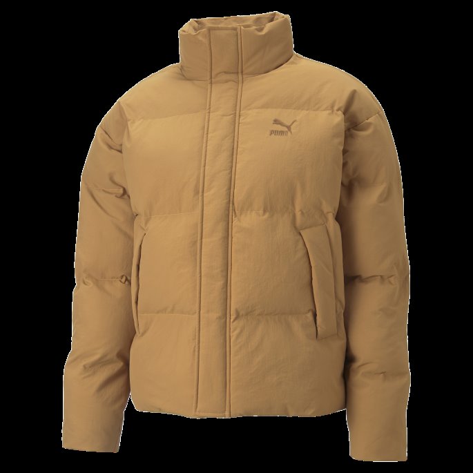 Desert Tan Puma På Tilbud Klassikere Oversized Pufferjakke