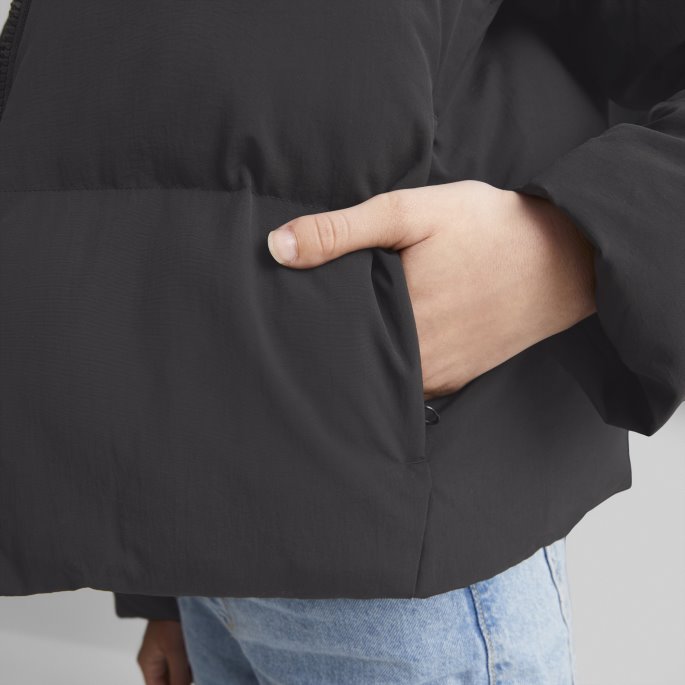 Puma På Tilbud Sorte Klassikere Oversized Pufferjakke Kvinner