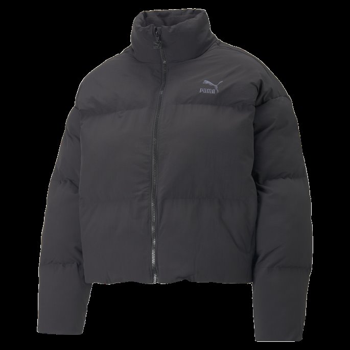 Puma På Tilbud Sorte Klassikere Oversized Pufferjakke Kvinner