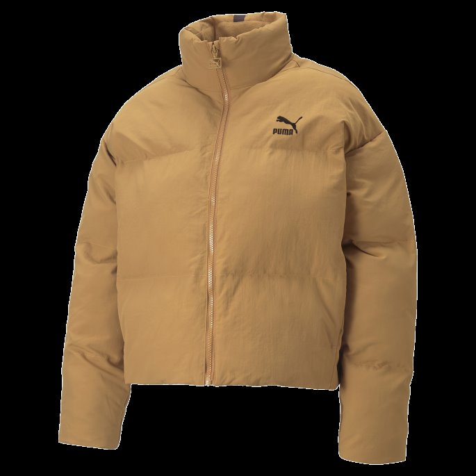 Klassikere Oversized Puffer Jakke Kvinner Puma På Tilbud Desert Tan