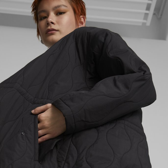 Puma På Tilbud Svart Infuse Oversized Jakke Kvinner