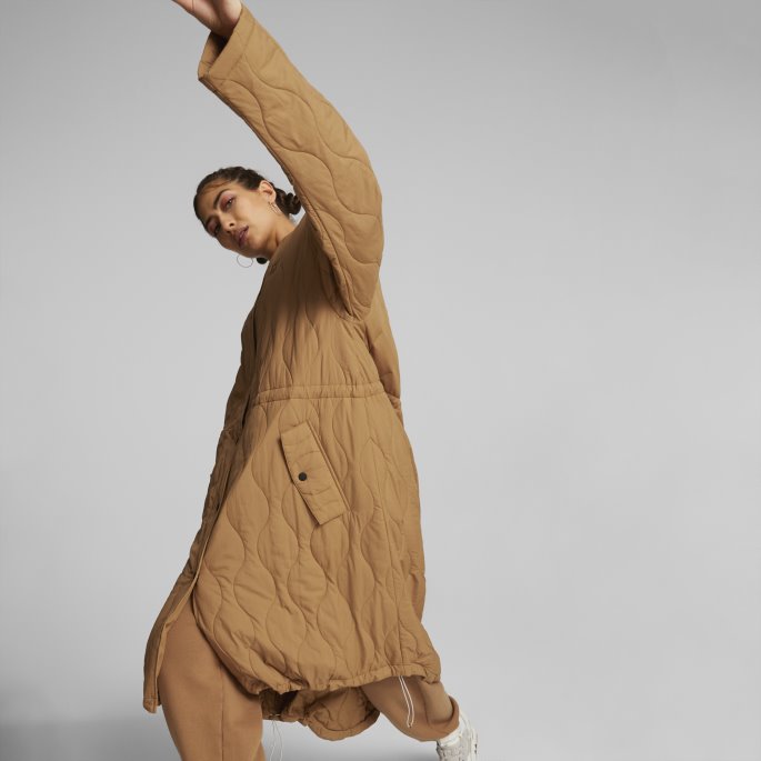 Desert Tan Puma På Tilbud Infuse Overdimensjonert Damejakke
