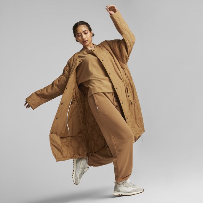 Desert Tan Puma På Tilbud Infuse Overdimensjonert Damejakke