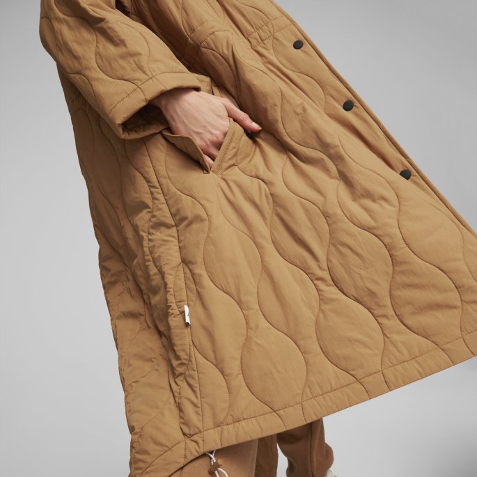 Desert Tan Puma På Tilbud Infuse Overdimensjonert Damejakke