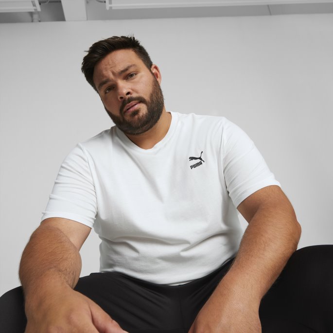 Hvit Puma På Tilbud Classics Liten Logo Herre-t-skjorte