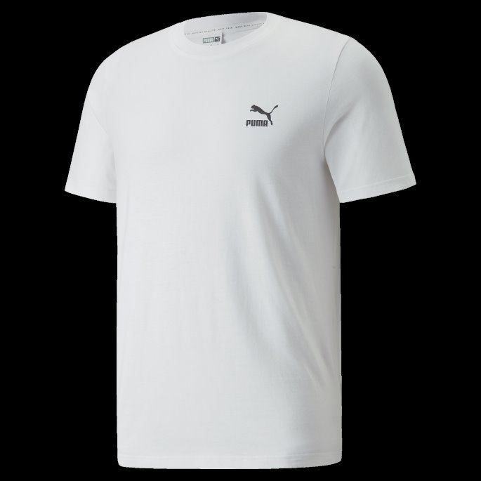 Hvit Puma På Tilbud Classics Liten Logo Herre-t-skjorte