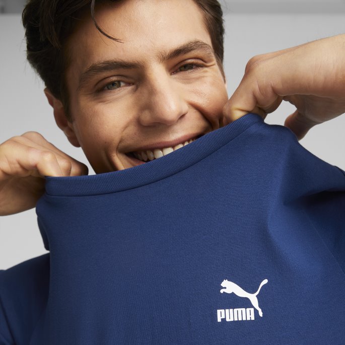 Flammende Blå Klassikere Liten Logo Herre-t-skjorte Puma På Salg