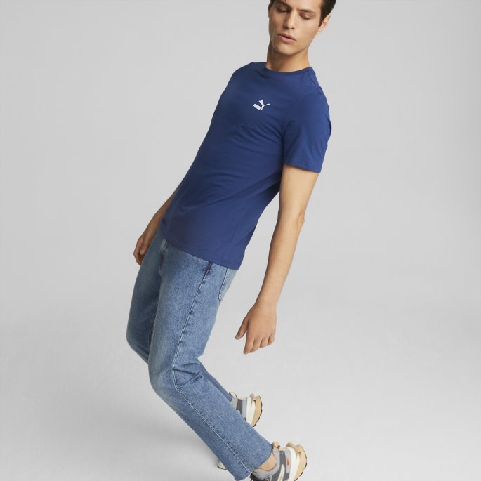 Flammende Blå Klassikere Liten Logo Herre-t-skjorte Puma På Salg