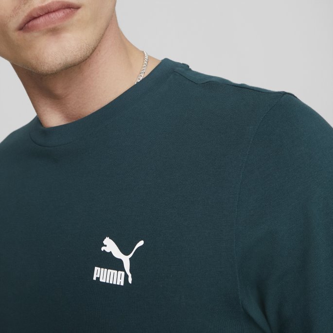 Klassikere Liten Logo T-skjorte Herre Puma På Tilbud Varsity Green