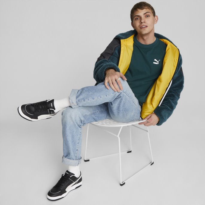 Klassikere Liten Logo T-skjorte Herre Puma På Tilbud Varsity Green