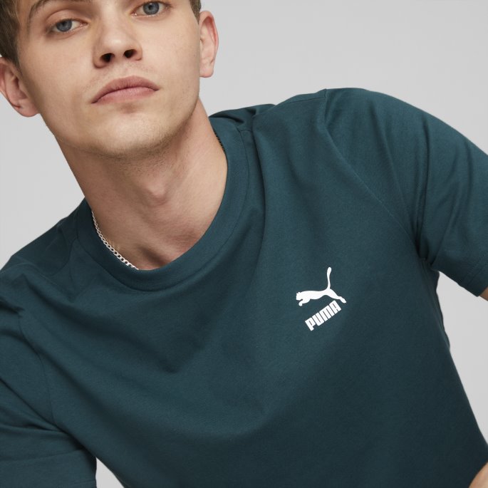 Klassikere Liten Logo T-skjorte Herre Puma På Tilbud Varsity Green