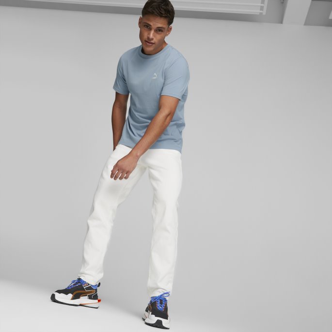 Puma På Tilbud Klassikere Liten Logo T-skjorte Herre Blå Vask