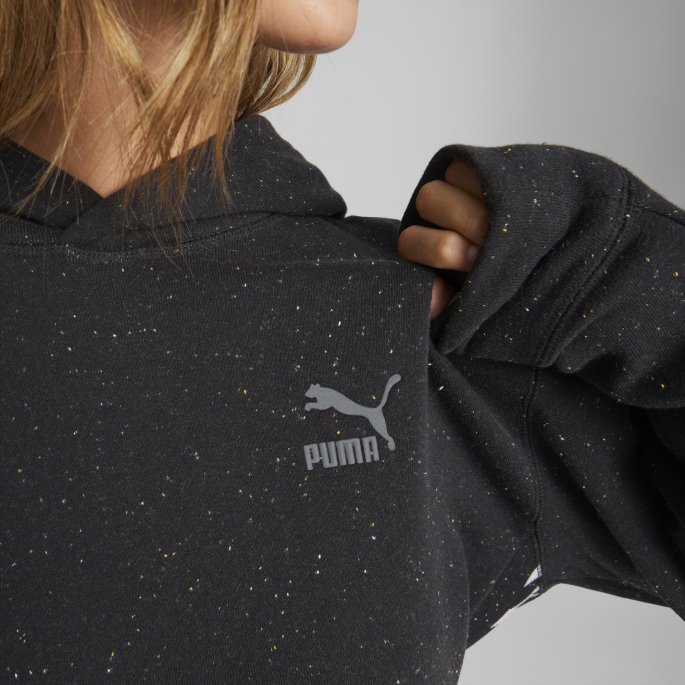 Puma På Tilbud Svart Lyng Re:collection Avslappet Hettegenser