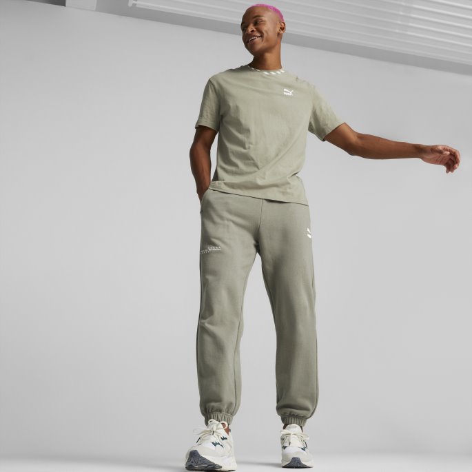 Puma På Tilbud Pebble Grey Heather Re:collection Relaxed Pants Herre