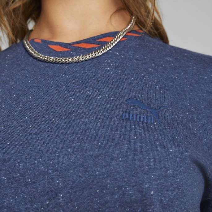 Puma På Tilbud Blazing Blue Heather Re:collection Relaxed Tee