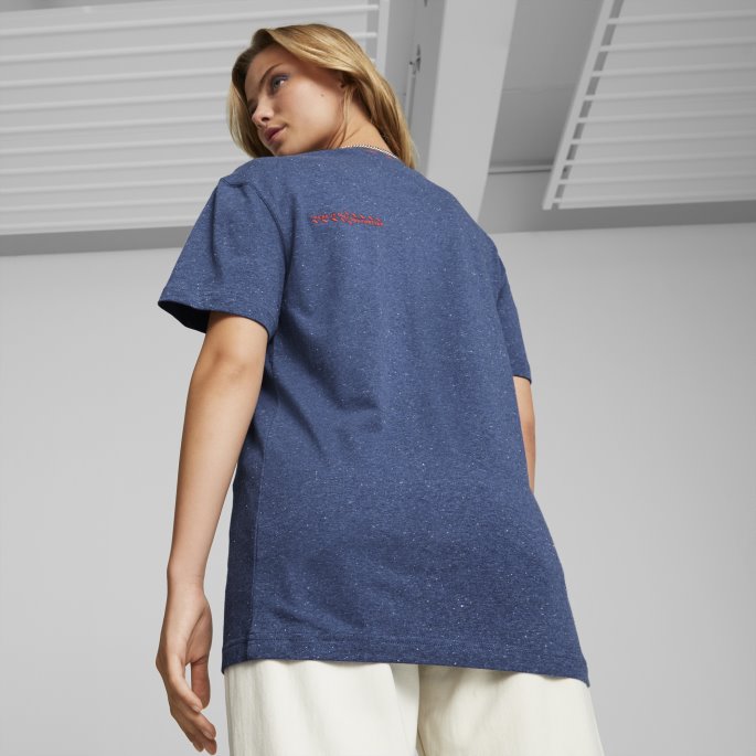 Puma På Tilbud Blazing Blue Heather Re:collection Relaxed Tee