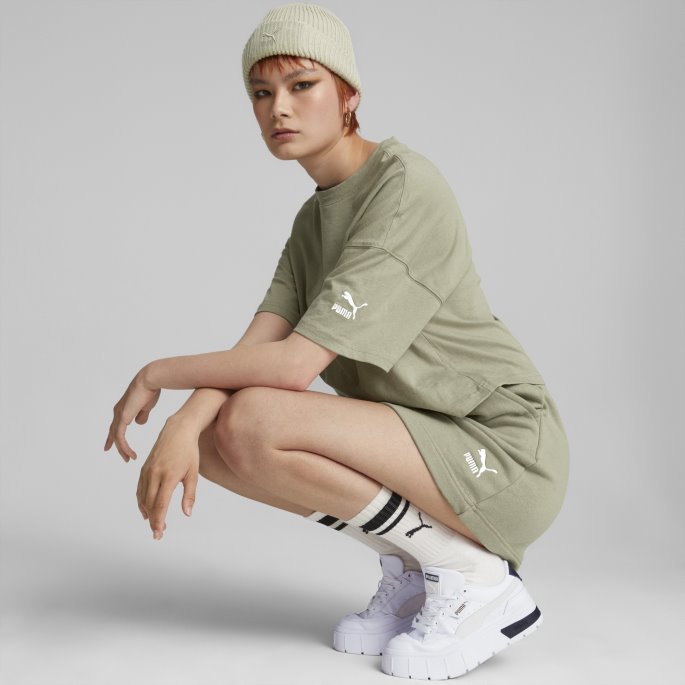 Puma På Tilbud Pebble Grey Heather Re:collection Mini Skjørt Dame