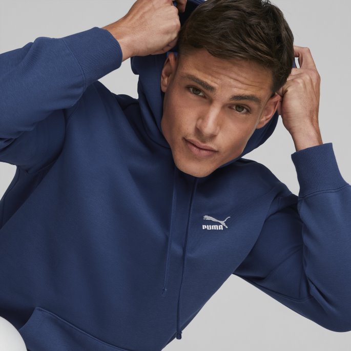 Flammende Blå Klassikere Hettegenser Menn Puma På Tilbud