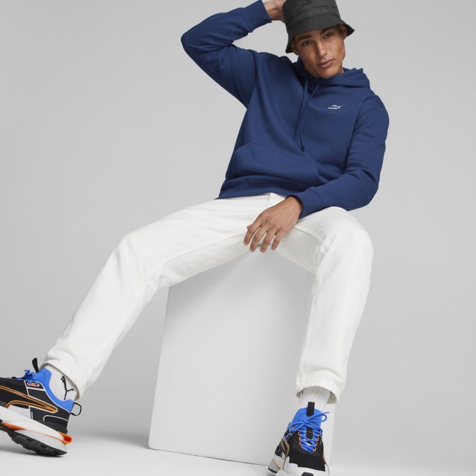 Flammende Blå Klassikere Hettegenser Menn Puma På Tilbud