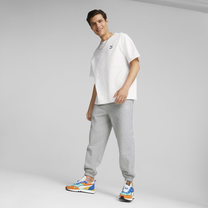 Klassiske Joggebukser For Menn Puma På Tilbud Lys Grå Lyng
