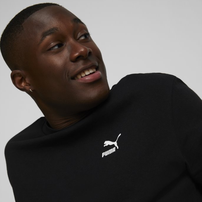 Klassikere Avslappet Langermet T-skjorte Herre Svart Puma På Salg