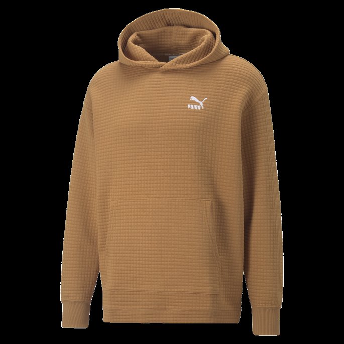 Desert Tan Puma På Tilbud Klassikere Vattert Hettegenser Menn