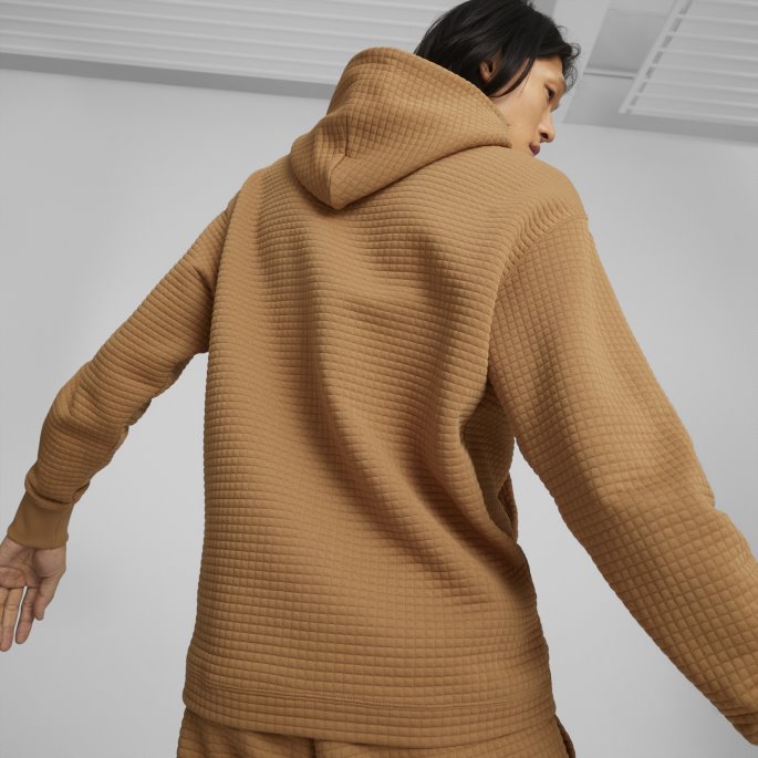 Puma På Tilbud Klassikere Vattert Hettegenser Menn Desert Tan