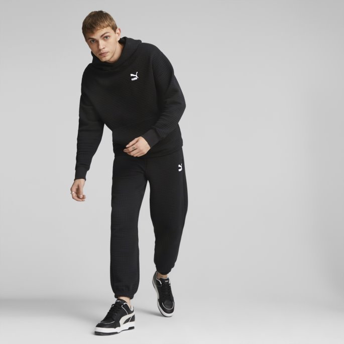 Klassikere Vattert Joggebukse Herre Puma På Tilbud Svart
