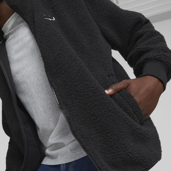 Sort Puma På Tilbud Klassikere Sherpajakke Herre