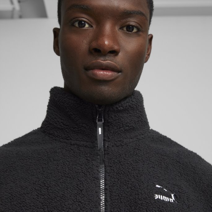 Sort Puma På Tilbud Klassikere Sherpajakke Herre