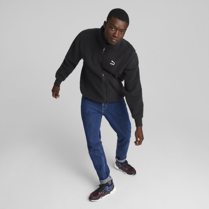 Sort Puma På Tilbud Klassikere Sherpajakke Herre