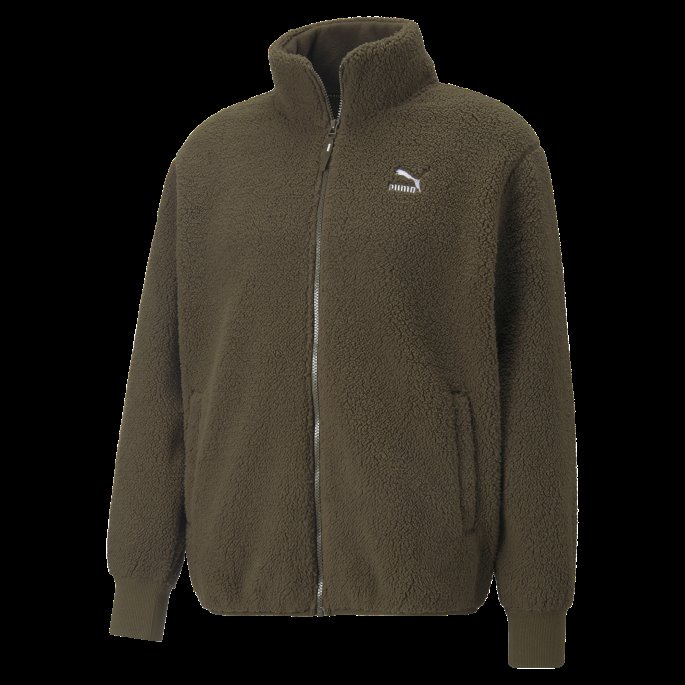 Dyp Oliven Puma På Salg Klassikere Sherpajakke Herre